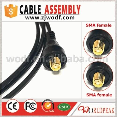 Free shipping 5 piece High quality waterproof SMA jack connector in the both side with RG174 cable assembly 1.5M