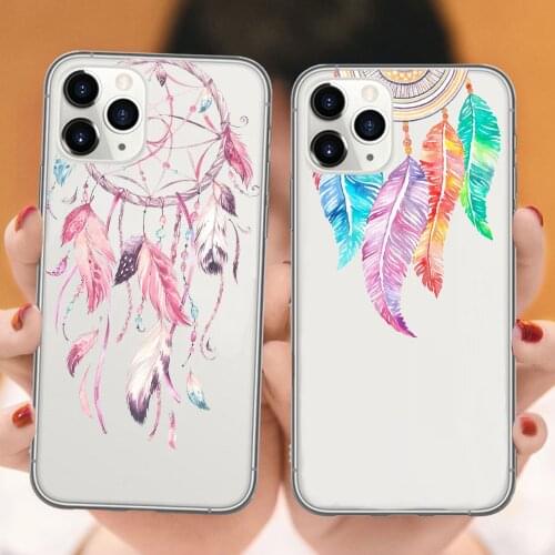 Dream Catcher Phone Case For iPhone 7 8 Plus XR XS MAX 6 6S Plus Cases Soft Transparent TPU Cover For iPhone 11 Pro SE 2020 Case