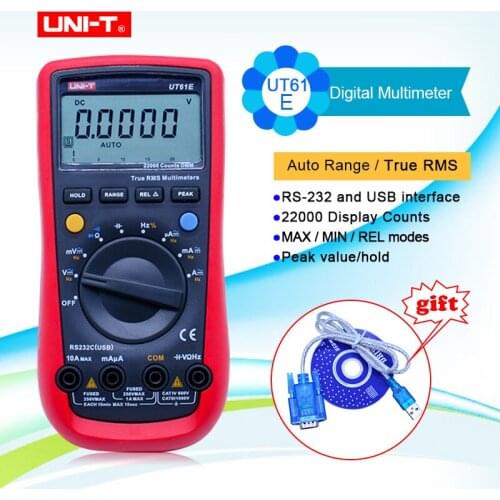 UNI-T UT61A UT61B UT61C UT61E Digital multimeter true RMS RS232 interface MULTIMETER Auto range with LCD backlight display