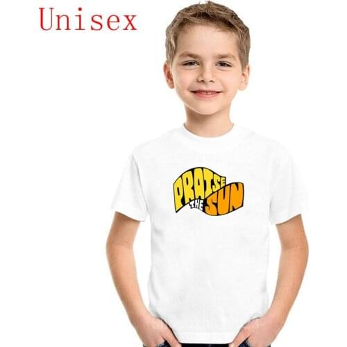 Dark souls Praise The Sun T-shirt Children Funny Latest popularity Tees Cotton kids tshirts boys shorts clothes girls 8 to 12