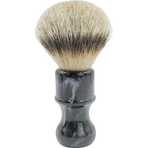 Dscosmetic Obsidian resin handle 24mm super badger hair knots shaving brush