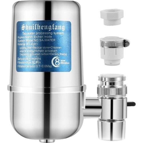 Water Purifier Filter Household Water Faucet Filtration System Portable Water Clarifier for Kitchen Bathroom