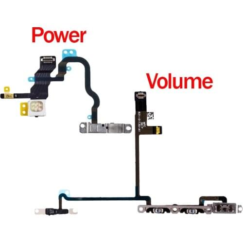 1pcs NEW Power Flex Cable For iPhone X XR XS Max On Off Switch Volume Control With Metal Bracket Assembly