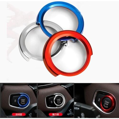 Start Stop Push Button Ignition Key Drill Decoration Ring Engine Power Key Trim Sticker for BMW F30 316i 320i 328i F20
