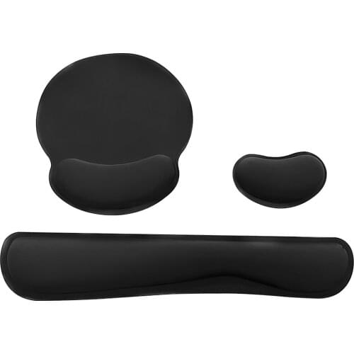 Mouse Pad 3 in 1 Set Keyboard Holder Mouse Wrist Bracket Mousepad Mice Mat with Wrist Rest for Office Work Game Desktop Antiskid