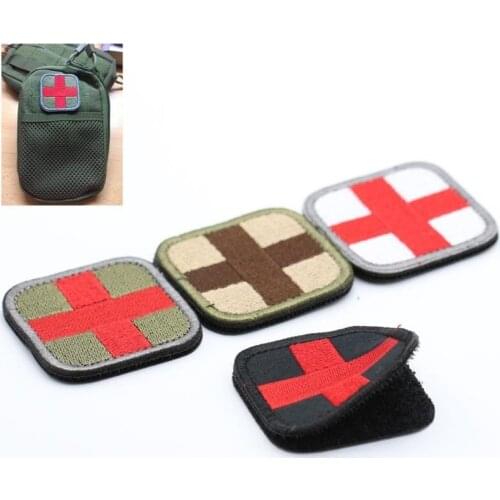 Red Cross Medic Embroidery Patch Armband Badge Military Decorative Sewing Applique Embellishment Tactical Patches