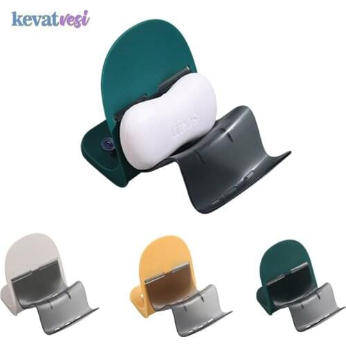 Creative Soap Box Suction Cup Soap Dish Drain Soap Holder Portable Bathroom Gadgets Storage Rack Soap Container Accessories