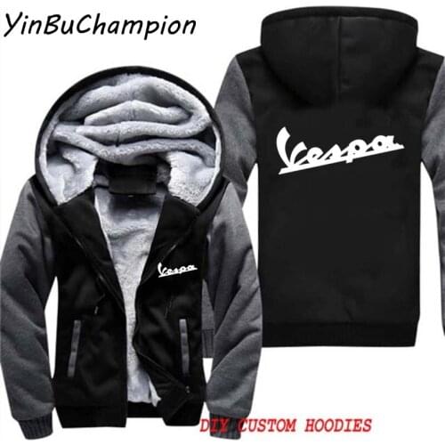 Vespa Mod Scooter Motorcycle Mens Hoodies Sweatshirts Outwear Tracksuit Sweatshirt Thick Coat Jackets Plus Size Fleece Hooded