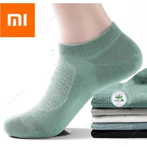 Xiaomi Mens Socks Invisible Boat Socks Solid Color Deodorant Comfortable No Show Socks Men Summer Thin Low-top Shallow