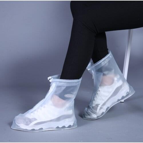 New Arrivals 2021 Protective Boots and Shoes Covers for Men Women Adult Waterproof Rain Snow Boot Covers With Zipper White