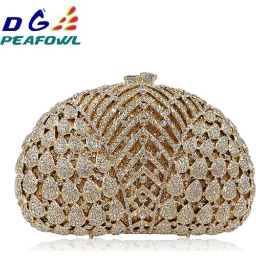 Luxury Crystal Golden/Silver Diamond Flower Book Clutch Bag Wedding Dress Bag Toiletry Bag Evening Party Package Day Bags