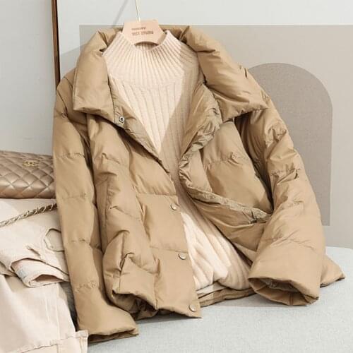SEDUTMO Fashion Ultra Light Thin Duck Down Coat Women Winter Slim Casual Jackets Autumn New Pocket Basic Parkas ED1609