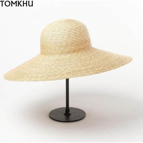 Summer New Classical Dome Straw Hat Big Wide Brim Simple Sun Hat Outdoor Beach Sunscreen Kentucky Derby Ladies Hat Girl Cap