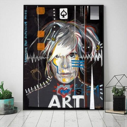 Modern Warhol Abstract Self Figure Art Posters and Prints Canvas Painting Cuadros Wall Pictures For Living Room Home Decor