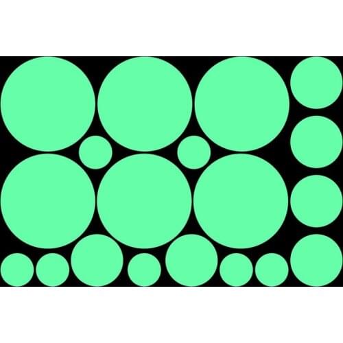 Glow in the Dark Round Sticker Label Kids Room Wall Decoration Luminous Sticker Home Ceiling TV Background DIY Fluorescent Decal