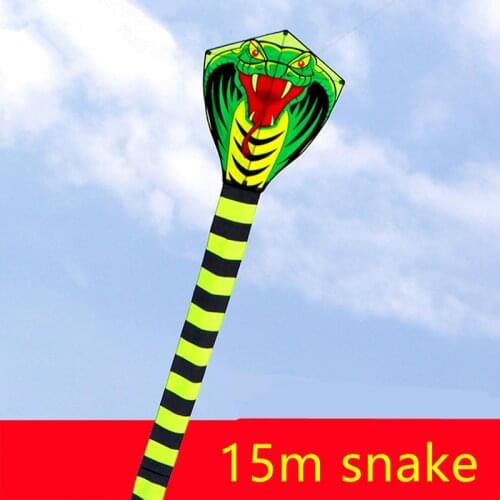 Single Line Kites 15m Snake Kite Flying Line Ripstop Nylon Fabric Outdoor Toys Easy Open Kids Play Games Kite For Adults Rainbow