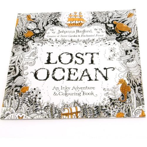 100% Brand New and High Quality Lost Ocean Drawing Coloring Book Graffiti Books Adult Painting Children New