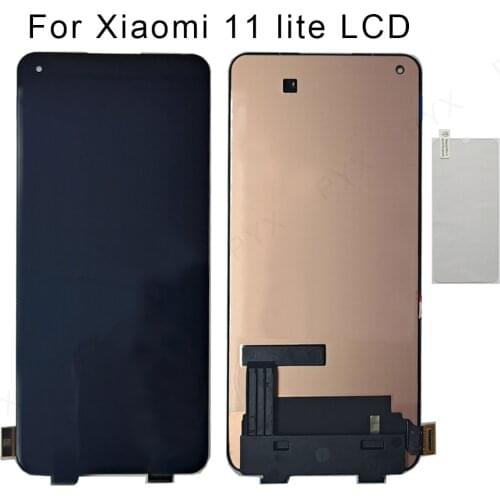 100% Original 6.55'' AMOLED Display For Xiaomi Mi 11 Lite M2101K9AG LCD Touch Screen Digitizer Assembly For Xiaomi Mi 11 Lite