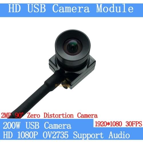 1080P Full Hd 2MP Zero distortion USB Camera Module MJPEG 30fps High Speed Mini CCTV Linux UVC Webcam Mini Surveillance camera
