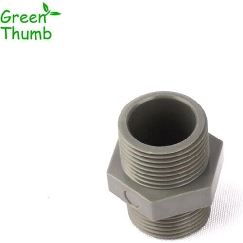 2pcs 1Inch Male Thread PVC Quick Connector Grey PVC Straight Connectors for Home Garden Fittings