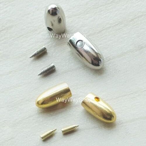 25 100 Pcs End Tips Tip Buckle 7.5mm(0.29") x 15.8mm(0.62") For Repair Zipper Pull Tap Luggage Bag Knapsack Sewing Craft