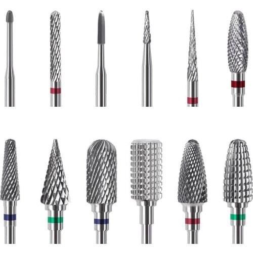 30 Types New Diamond Tungsten Nail Drill Bits Manicure Drill For Milling Cutter Nail Files Buffer Nail Art Equipment Accessories