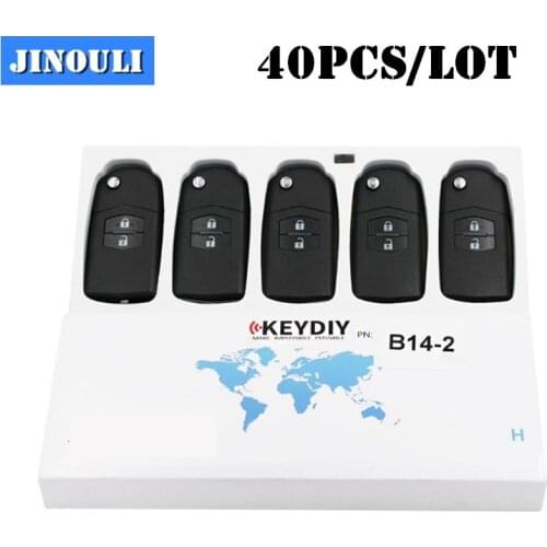 40pcs/lot B14-2 2 Button Remote Car Key for KD900 URG200 Key Programmer B Series KD Remote