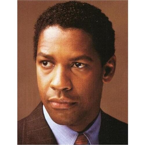5D DIY Full Round Diamond Painting Movie Star “Denzel Hayes Washington Jr.” 3D Embroidery Cross Stitch Home Dector Art Yc263
