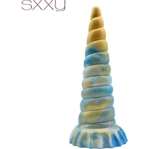 SXXY Spiral Butt Plug Ribbed Anal Sex Toys Suction Cup Fantasy Silicone Dildo Colorful Anus Massage Penis Sodomy Orgasm Shop