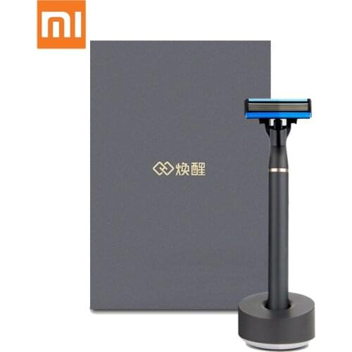 Original Xiaomi H600 Mi Home Beard Shaver Ergonomic Hand-operated Wet Washable Men Manual Razor Shavings Shaver Blade 3 In 1 Set