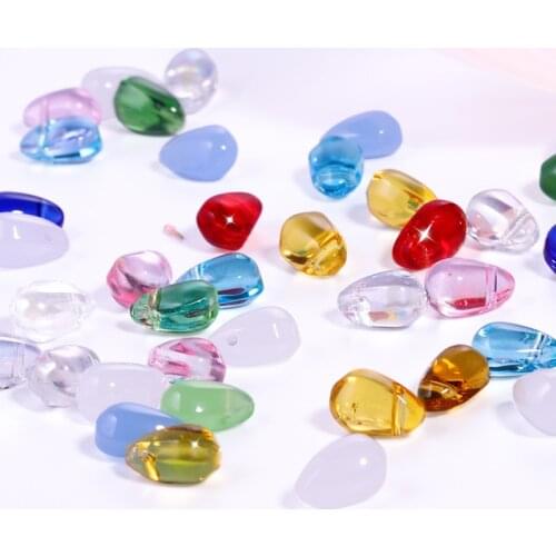 6*9mm smooth Glass water drop beads 100pcs Crystal Austria beads for Jewelry findings DIY bracelet earring making accessories