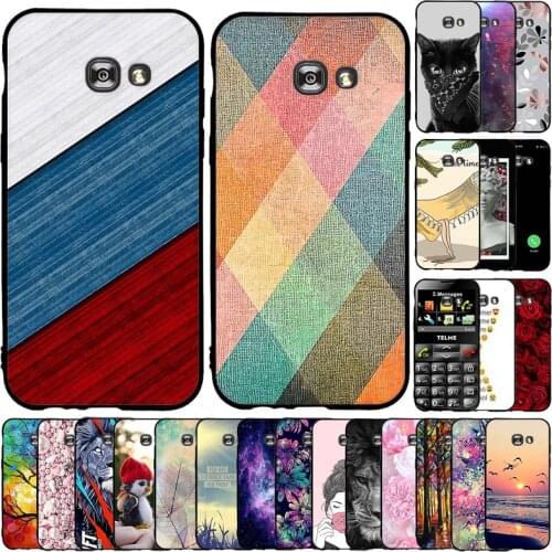 Case For Samsung Galaxy A5 2017 Case Silicone Transparent Back Cover For Samsung Galaxy A5 2017 Case Bumper Soft Coque Cute Cat