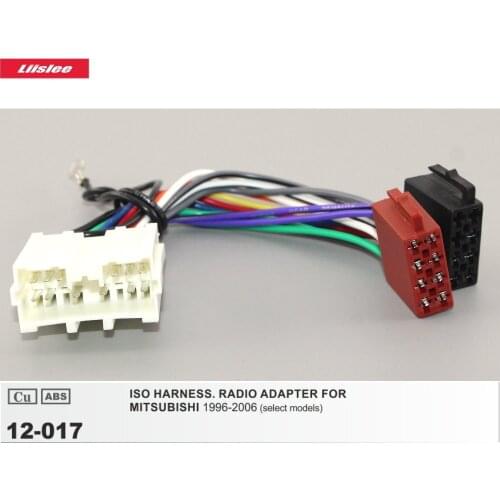 DIN ISO Harness Adapter For MITSUBISHI Mirage/Montero/Outlander Car Factory Radio 14 Pins Male Cable Harness CU-ABS Plugs Wire