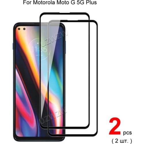 2pcs For Motorola Moto G 5G Plus Full Cover Tempered Glass Screen Protector Protective Glass Guard