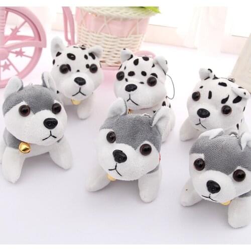 Simulation Cute Husky Plush Toy 12cm Dog Dolls For Baby Kids Toy High Quality Cotton Key Accessories Baby As Gifts