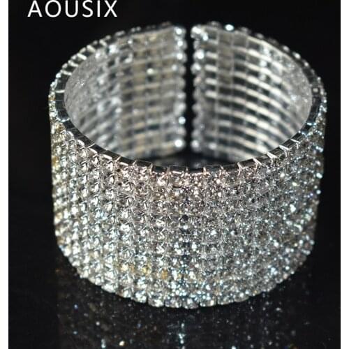 Fashion Womens Multilayer Metal Wires Strings Open Bangle Wide Cuff Bracelets Girls Wedding Jewelry Accessories Best Gift