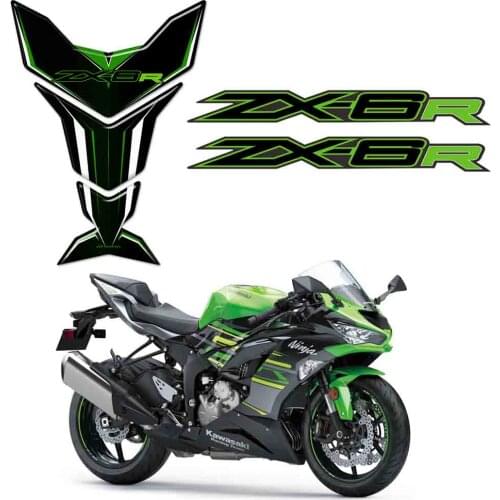 For Kawasaki Ninja ZX-6R ZX6R ZX 6R Stickers Tank Pad Emblem Fairing Gas Knee Motorcycle Decal Protector 2017 2018 2019 2020