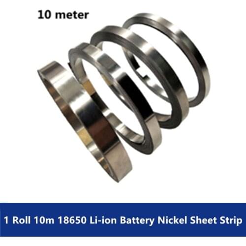 1 Roll 10m 18650 Li-ion Battery Nickel Sheet Plate Nickel Plated Steel Belt Strip Connector spot welding machine Battery welders