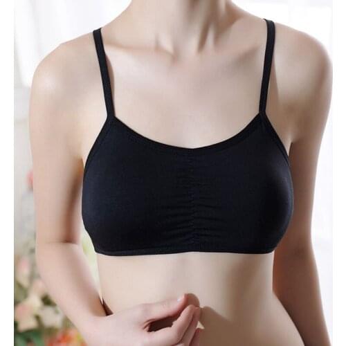 New Style Vogue Yong Girls Teenage Solid Color Summer Sleeveless Camisole Underwear Boob Tube Tops Intimates FS0624