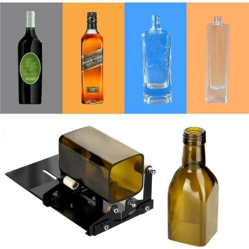 Glass Cutter Glass Bottle Cutter Cutting Tool Square and Round Wine Beer Glass Sculptures Cutter for DIY Glass Cutting Machine