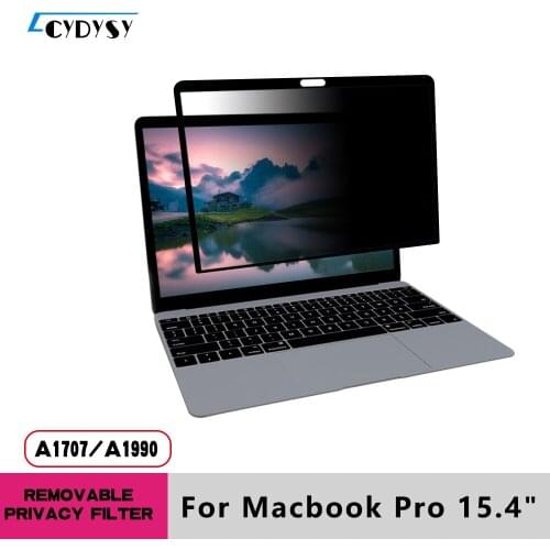 Full Removable Privacy Filter Anti-Glare Anti-Scratch UV-Blocking Screen Protector For Macbook Pro 15.4"