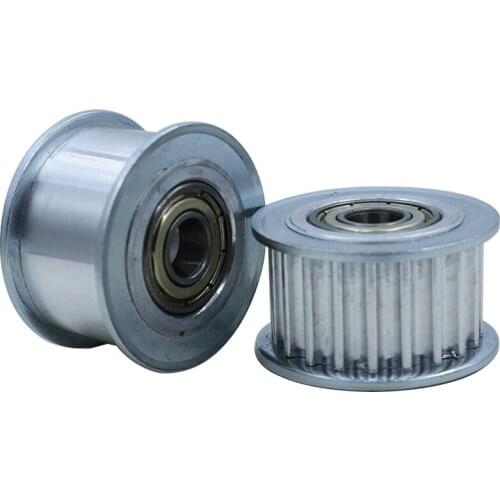 HTD5M 30T Idler Pulley 16/21/27mm Belt Width Bearing Idler Gear Pulley With/Without Teeth 8/10/12/15mm Bore Idler Pulley