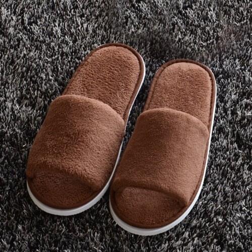 Coral Velvet Slippers Non-disposable Home Hospitality Classic Skin-friendly Flip Flop Korean Simple Style Indoor Slippers