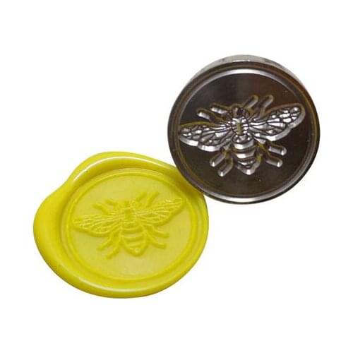 For DIY Crawn Bee Pattern Wax Seal Stamp Retro Wooden Antique Sealing Wax Scrapbook Stamps Craft Wedding Decorative Invitation
