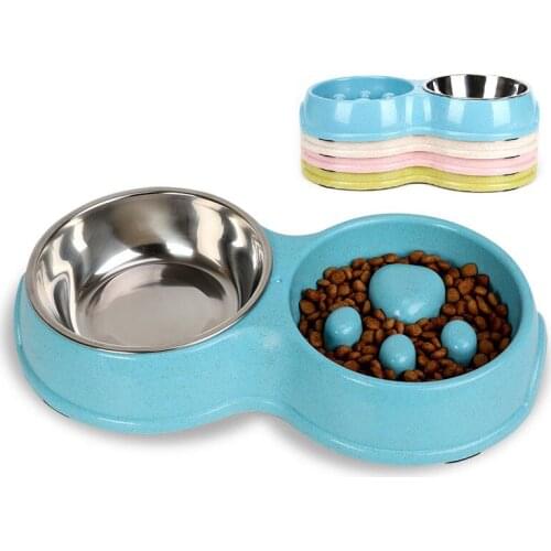 Dog Food Bowl Portable Pet Cat Feeding Puppy Slow Down Eating Feeder Dish Bowl Prevent Obesity Dogs Supplies Puppy Accessories