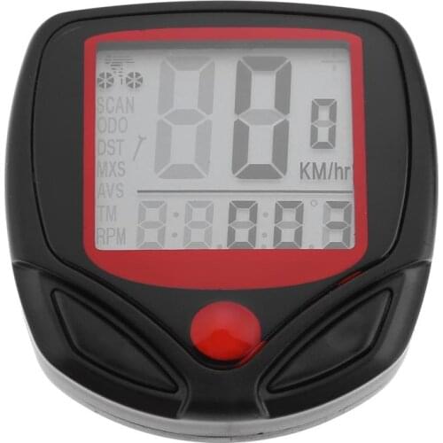 Bike Computer With LCD Digital Display Waterproof 15 Function Bicycle Odometer Speedometer Cycling Speed Cycling Stopwatch
