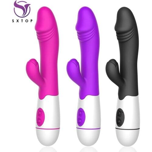 Rabbit Vibrator 30 Speed Vibration Dildo for Women USB Charge Female Masturbator Dual Motor G Spot Clitoris Massage Sex Toys