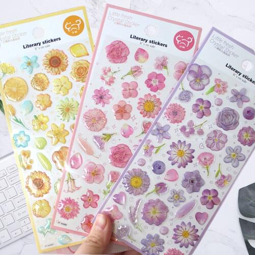 Japanese Anime Bronzing Plane Hand Account Sticker Fashion PVC Stationery Stickers Scrapbooking DIY Stick