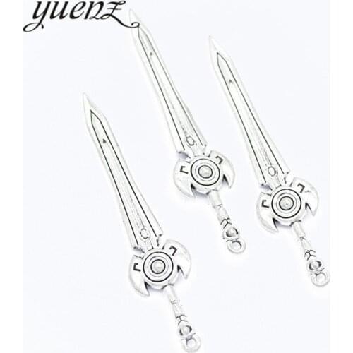 YuenZ 6pcs Antique Silver color Game animation weapon Charms for diy charms pendant necklace jewelry making M48