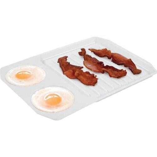 Kapmore 1pc Heat-Resistant Baking Tray Cooker Creative Bacon Microwave Tray Egg Food Rack DIY Baking Tools Accessories